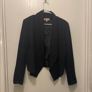 Philosophy Black Cropped Blazer with Classic Lapel